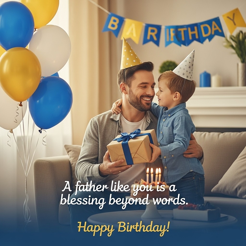 A father like you is a blessing beyond words. Happy Birthday!